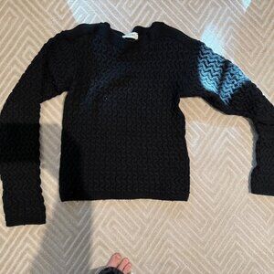LEMAIRE Black boatneck wool sweater